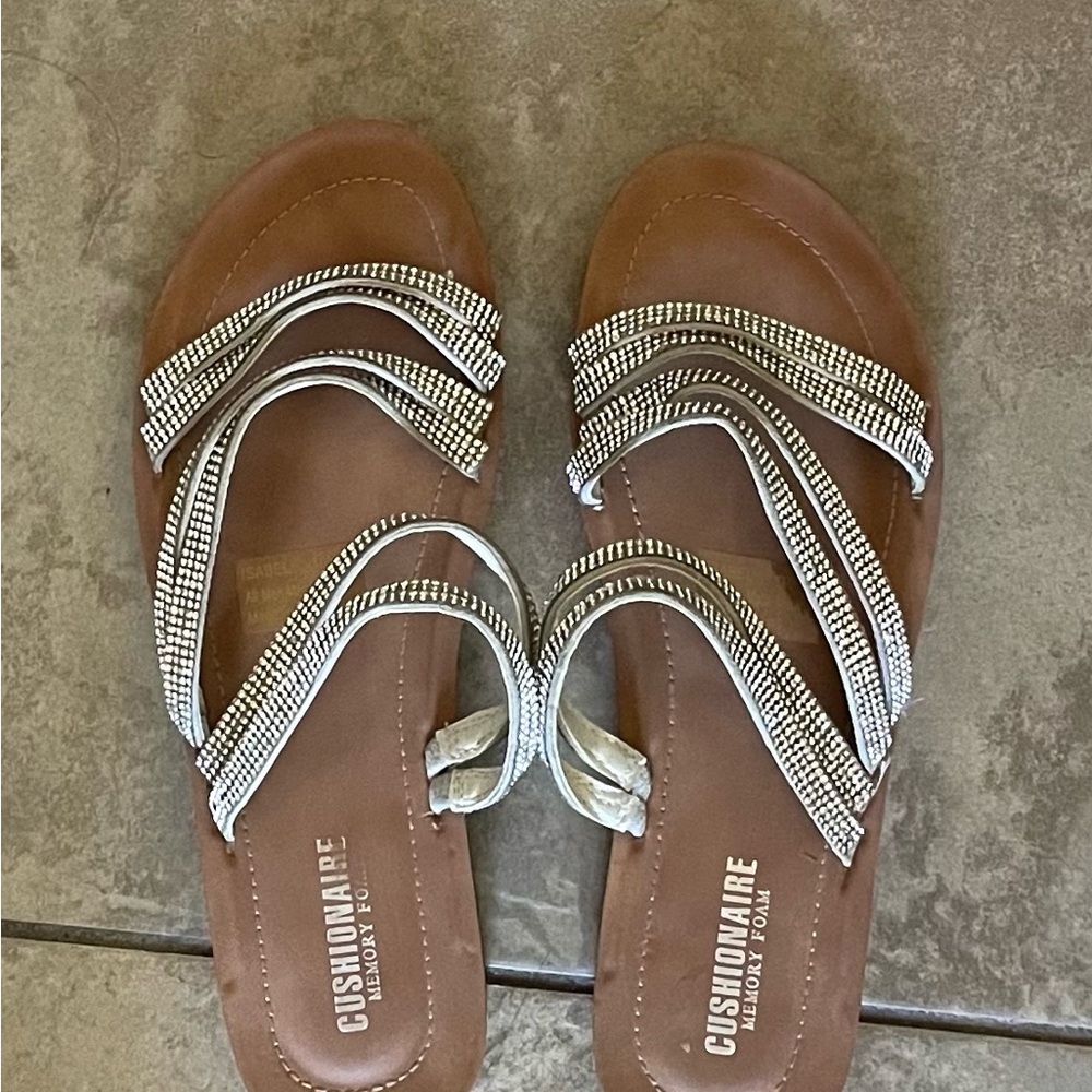 Cushionaire Memory Foam Sandals-Size 10